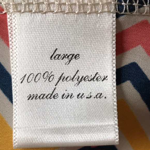 Alya Coral Navy Gold Aztec Tunic Blouse L - Picture 7 of 8